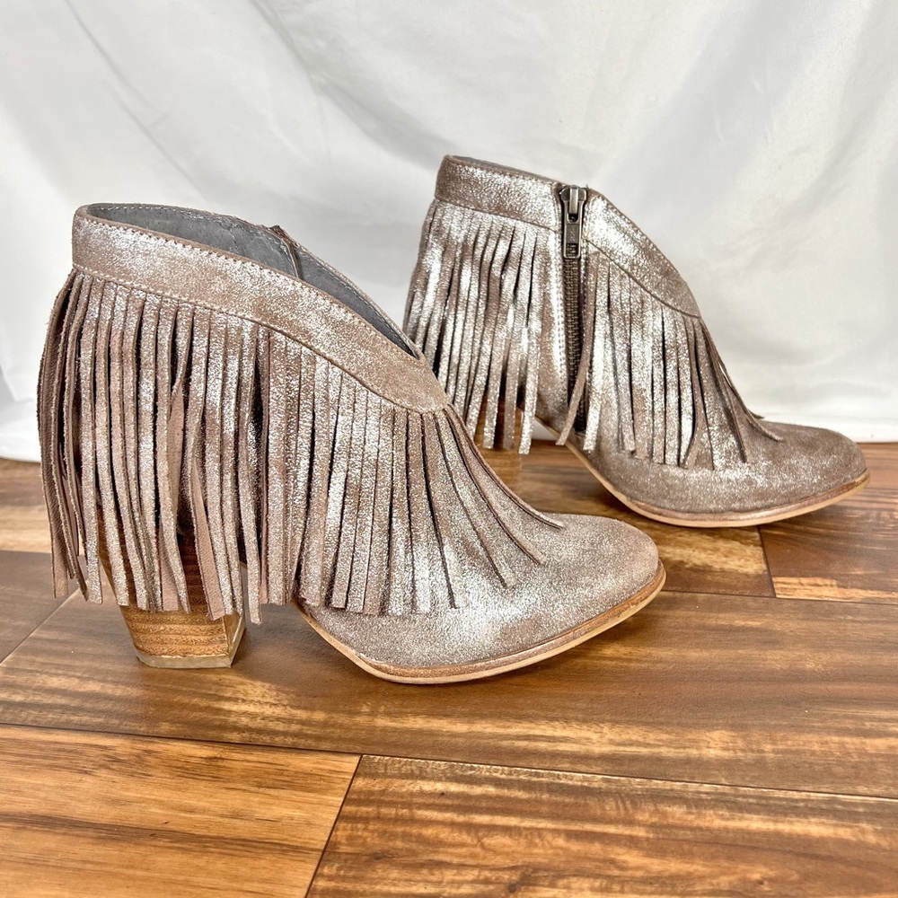 Ariat Silver Fringe Ankle Booties